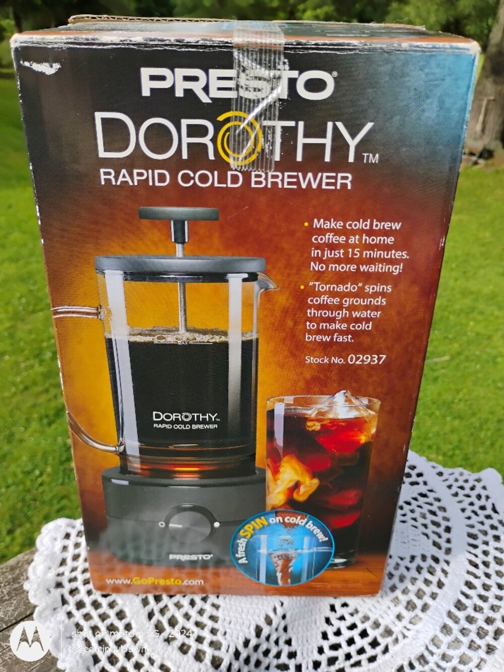 Rapid Cold Brewer Presto Brand #02937 Dorothy Style 22 oz NEW unused NIP 2020
